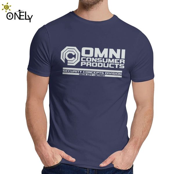 

round collar science fiction film robocop ocp omnicorp security concepts t shirt popular man pure cotton tee plus size