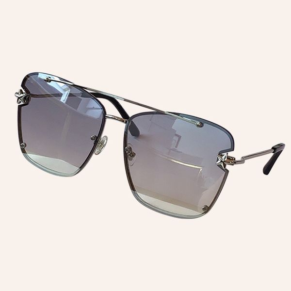 

2020 brand rimless sunglasses women luxury fashion square sunglasses female eyewear oculos, White;black