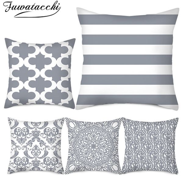 

fuwatacchi geometric pattern pillow case stripped printed cushion cover new for home car chair sofa decorative throw pillowcases