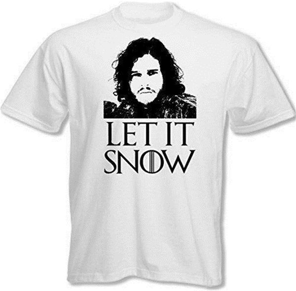

let it snow t-shirt mens funny game of thrones got tee shirt style round
