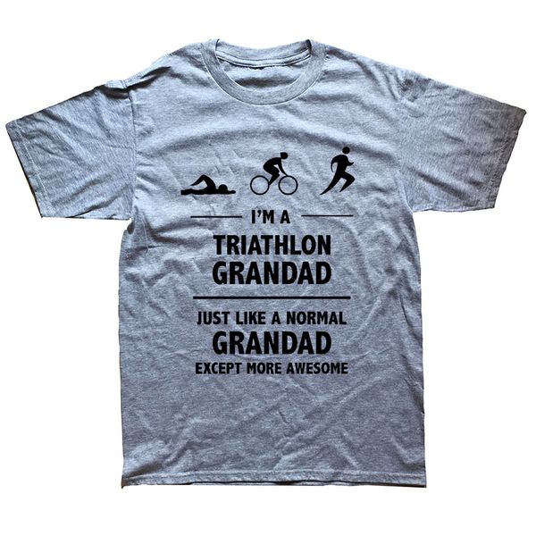 

triathlon grandad grandparents triathlete t-shirt mens short sleeves oversized streetwear hip hop printed t shirts tees