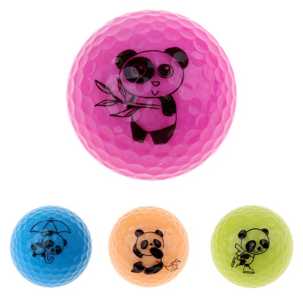 

4 шт golf driving range practice болл двухслойный мяч для гольфа cute panda