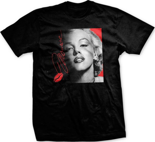 

marilyn pgraph lips signature icon legend movie mens t-shirt homme plus size tee shirt