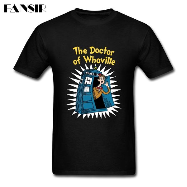 

fashion the doctor of whoville t-shirt men short sleeve organic cotton t shirt doctor who