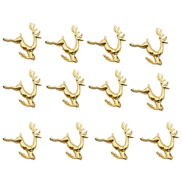 

12pcs christmas elk deer napkin rings gold alloy napkin buckle ring holder l restaurant wedding party dinner table de