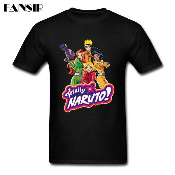 

мужчины tshirt классический короткий рукав хлопок пользовательские tee рубашки мужские мужская японская аниме totally naruto team одежда top