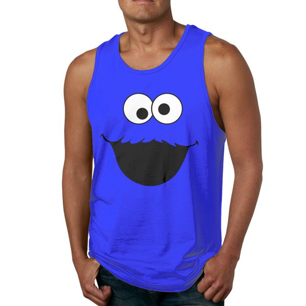 

fashion streetwear 100% cotton cookie monster sleeveless tank soft crewneck tank top