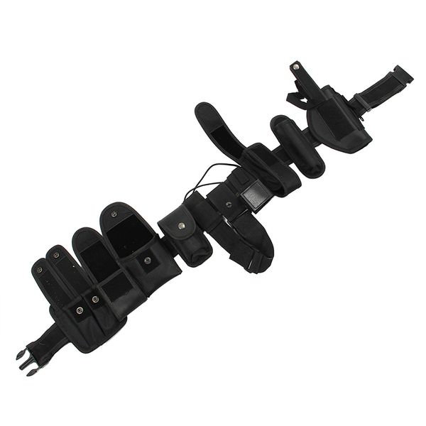 

rifle strap security guard equipment compulsory utility kit belt with bag system holster outdoor training black, Black;brown
