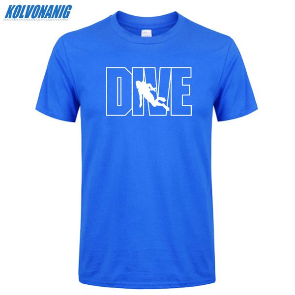 

summer fashion men's brand clothes dive aqualung printed men's t shirt cotton short sleeve o-neck diver design t-shirts