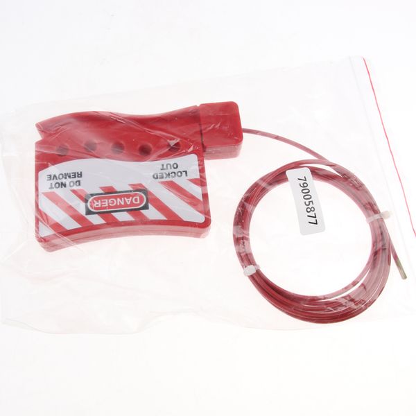 

valve cable lockout steel cable gate lock out red for high visibility