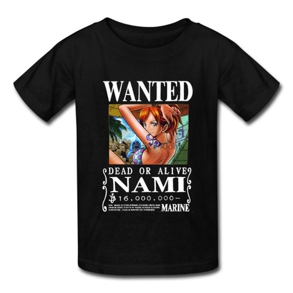 

men's anime one piece nami wanted t-shirt nice tee