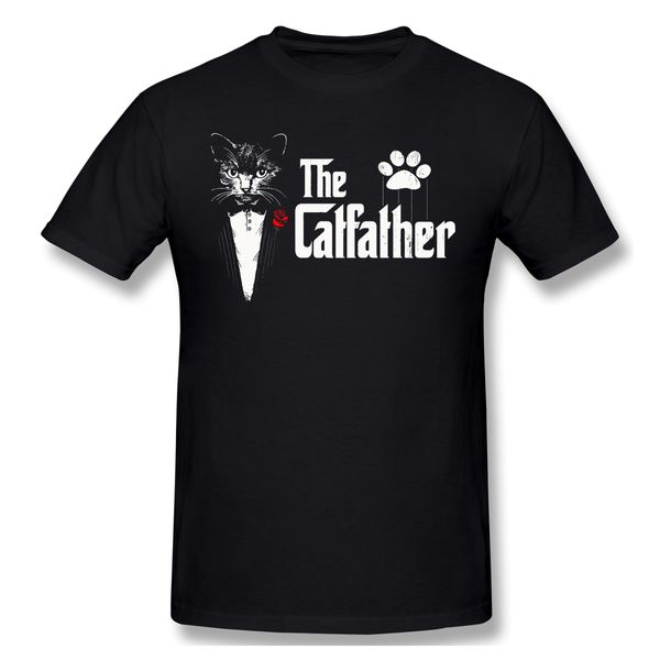 

2020 new arrival the catfather cool t-shirt 100% cotton the cat father tshirt