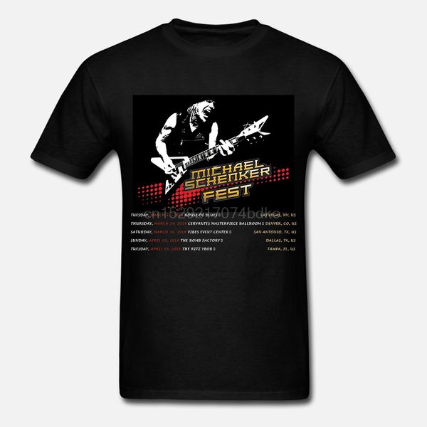 

new michael schenker fest тур даты 2020 black t-shirt s-5xl мужчина женщина