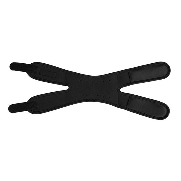 

new knee support belt elastic bandage tape sport fitness strap knee protector brace, Black;gray