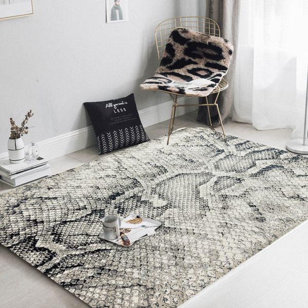 

southeast asia exotic snake pattern living room large carpet polyester plush bedroom rug bathroom floor mat custom made