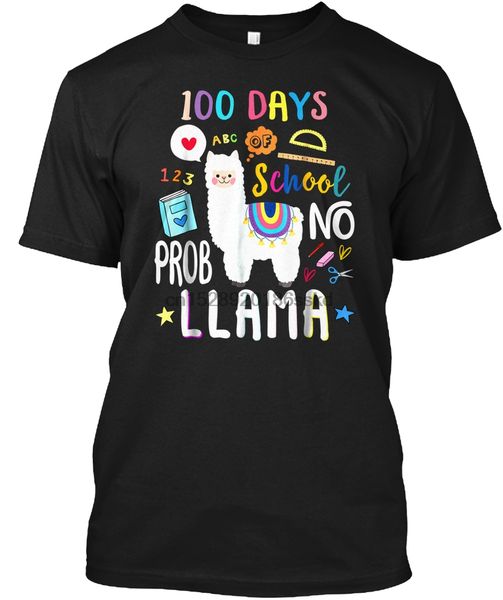 

мужчины футболка счастливый 100 дней школы № probllama ш. tshirts женщины футболку