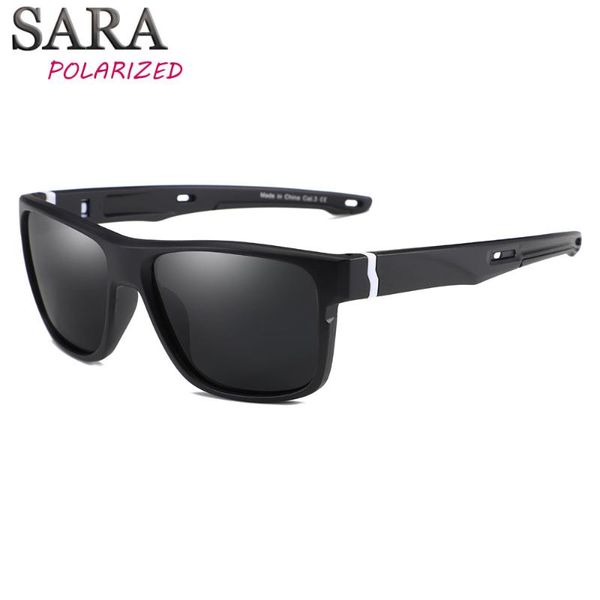 

sunglasses sara brand designer sun glasses men women polarized coating mirror square male eyewear 9855, White;black