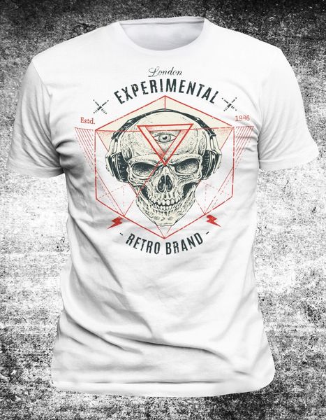 

2019 new summer cool tee shirt t-shirt experimental/geschenk/usa skull music dj tees cotton t-shirt