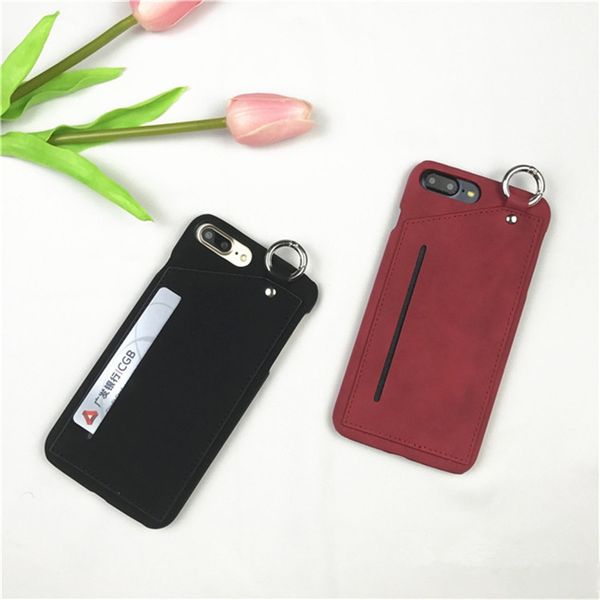 

pu case for iphone 6/7/8/x card holder flip cover for iphone plus handmade luxury ultra slim phone case ship