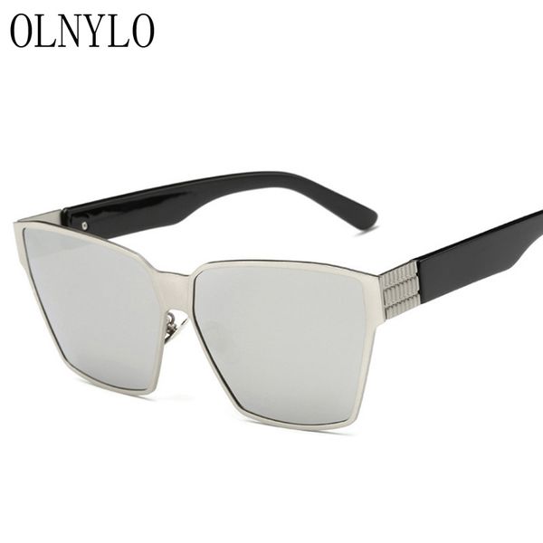 

new polarized brand designer square sunglasses women retro alloy oversize frame female mirror lady outdoor wgdcu, White;black