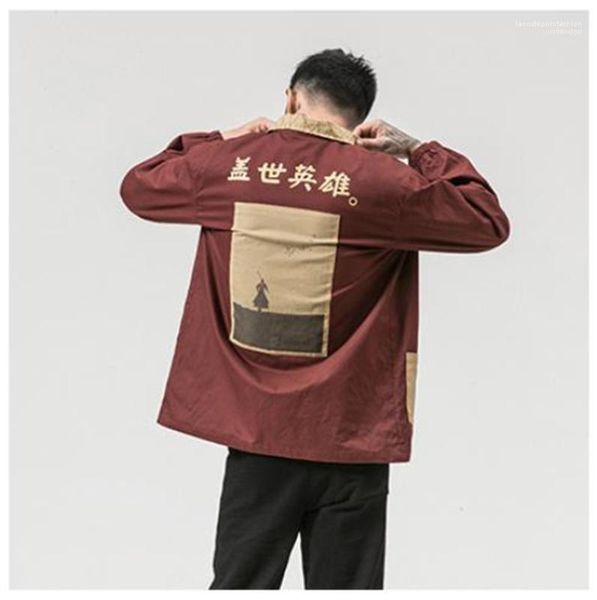 

jacket designer hero letter printed casual jacket fashion plus size mens clothing chinese characters printed mens, Black;brown