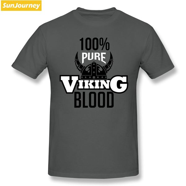

100% pure vikings blood t shirt oversized cotton short sleeve custom men tshirt