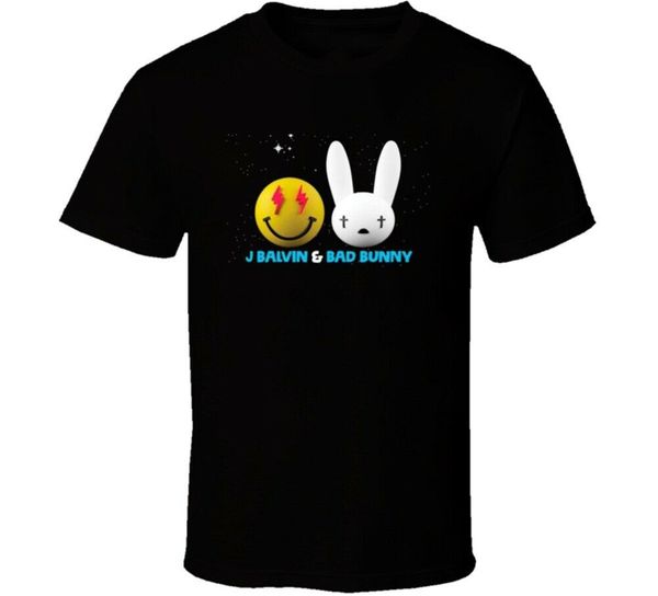 

новый дизайн j balvin bad кролик новый с нами t shirt маркой одежды tee shirt