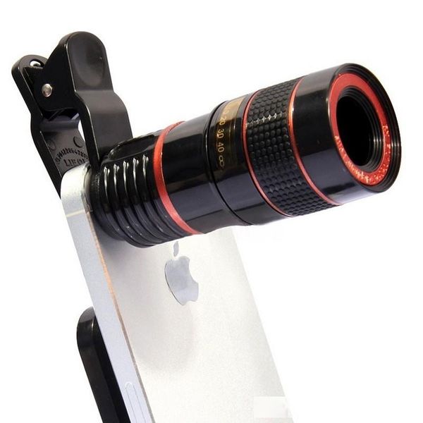 

cyberstore 12x mobile phone external camera lens universal clip telescope hd external telep lens tele lens optical zoom cell phone kit