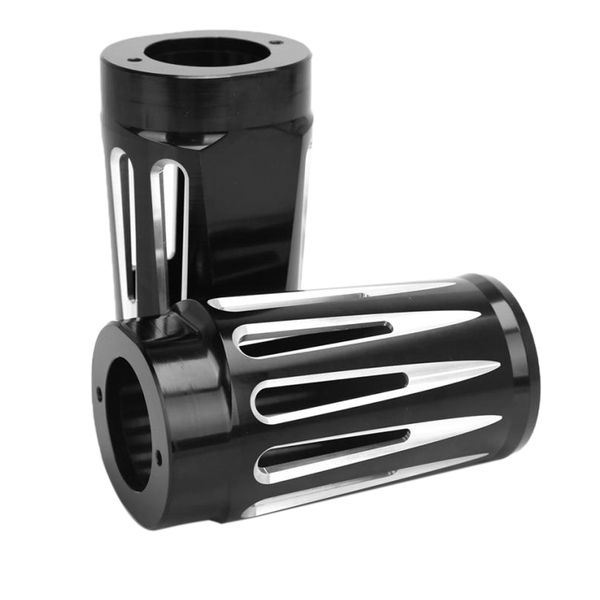 

pair cnc cut billet fork boot slider cover cow for harley touring 1984-2013