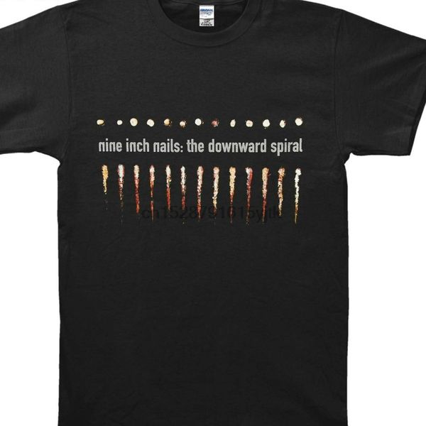 

tshirt men black short sleeve cotton hip hop t shirt print tee shirts nine inch nails the downward spiral t shirt