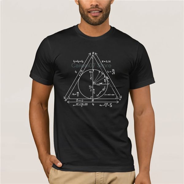 

quality fashion short sleeve men tshirt mathly hallows (clean version) men's casual fashion round neck cool man's t-shirt