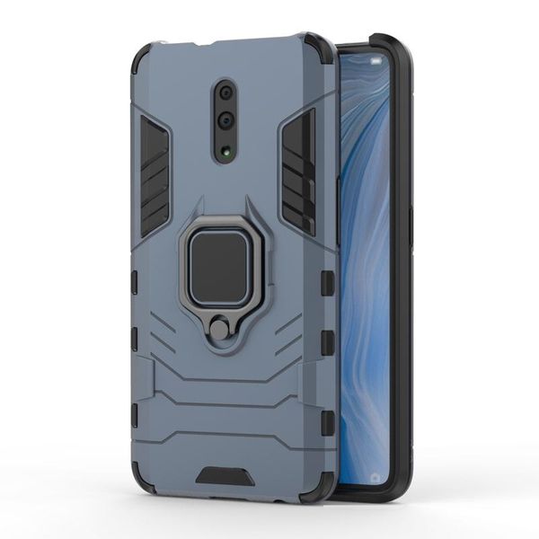 

hybrid rugged armor case for oppo reno case kickstand with metal finger ring shockproof cover with car phone finger holder