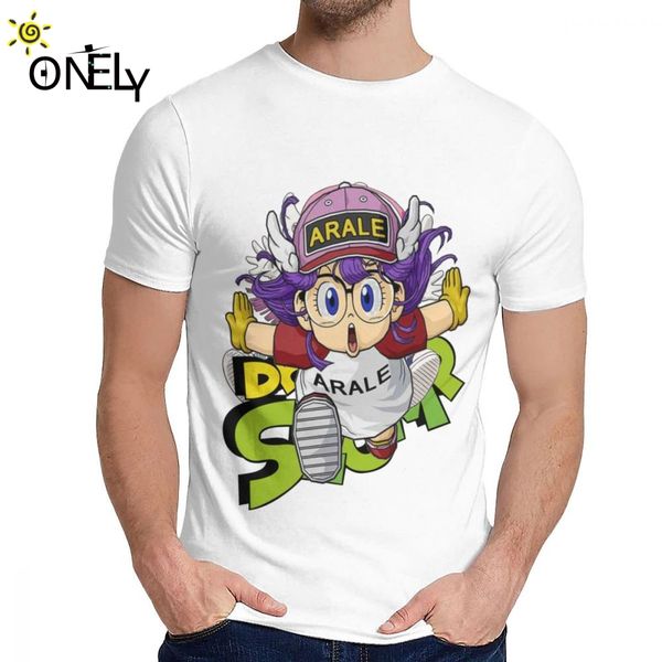 

graphic print japanese anime manga arale norimaki t-shirt for summer cool man pure cotton tee shirt o-neck