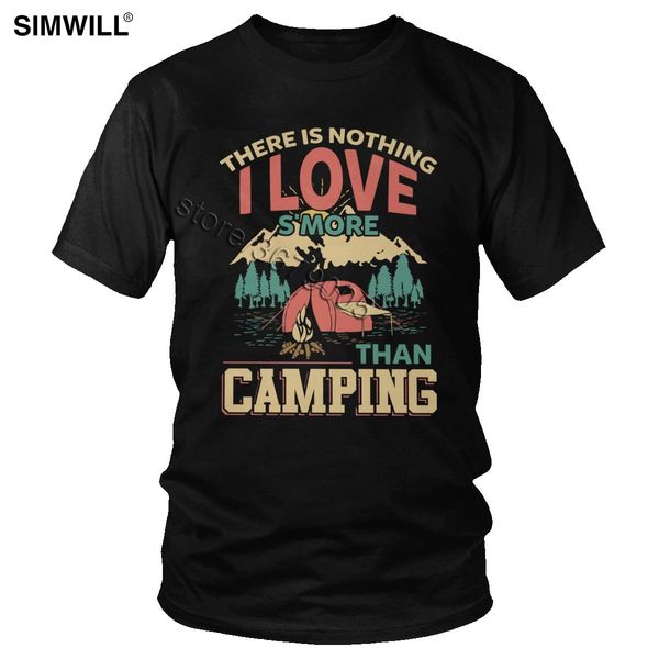 

classic there is nothing i love more than camping t shirt short sleeved fashion cotton tee men vintage camping lover t-shirt