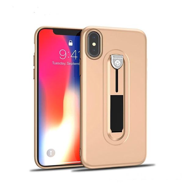 

ultrathin tpu shock-proof stealth bracket phone cases for iphone x 7 plus leather paint hand feeling soft shell for samsung s9 s9 plus