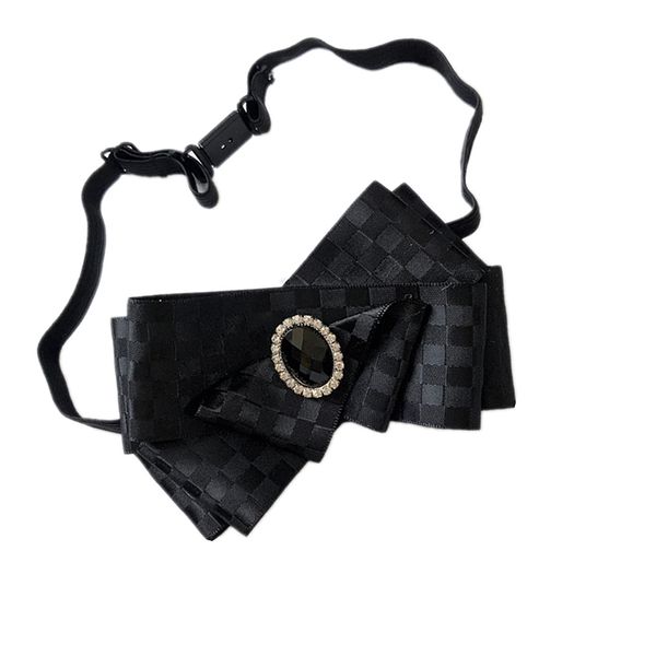 

new fashion 2020 male men's diamond wedding multilayer bow collar dress groom tie with european business headdress, Blue;purple