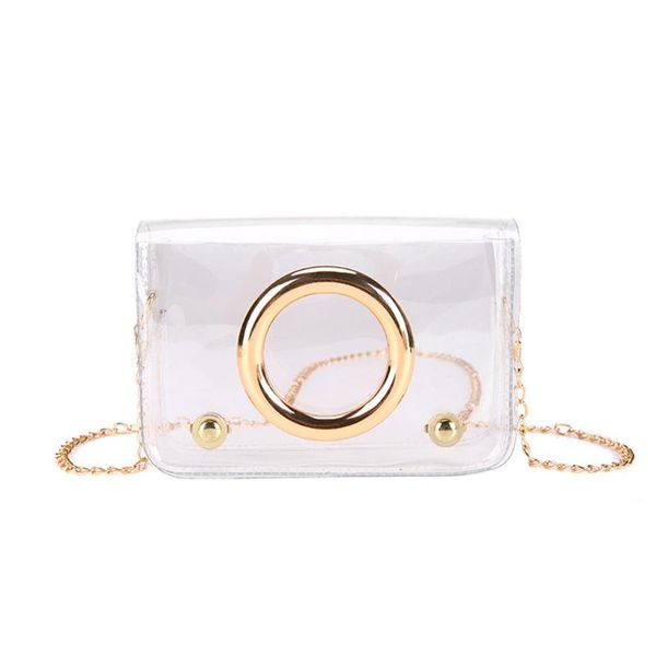 

leather handbags big leather handbags women chain round hardware jelly transparent shoulder diagonal square bag#516