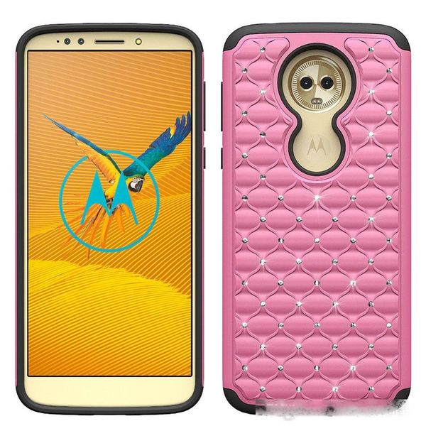 

bling crystal cases for motorola moto e5 plus e5 play silicone pc tpu dirt-resistant shockproof sell cell phone case