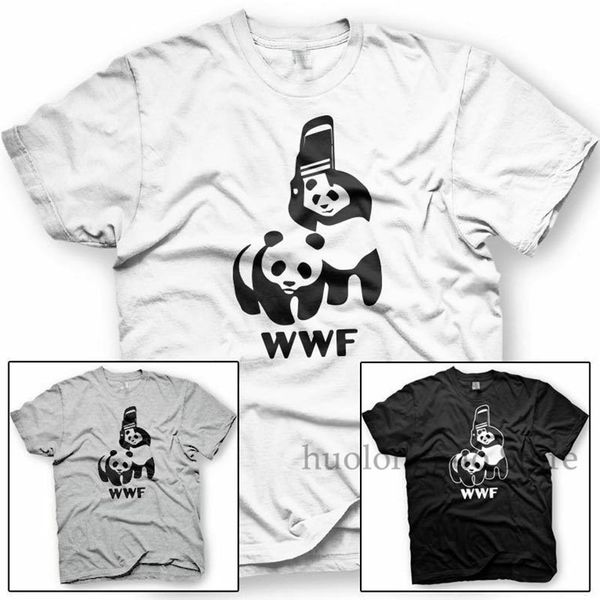 

wwf pandas world wrestling federation cage match funny tshirt - mult colors 100% cotton men t shirt women tee