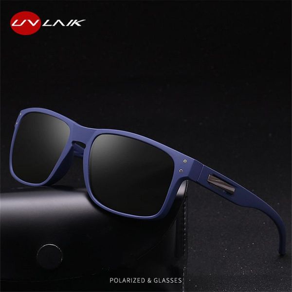 

uvlaik classic square polarized driving sunglasses men brand designer vintage goggle rivet mirror male sun glasses uv400, White;black