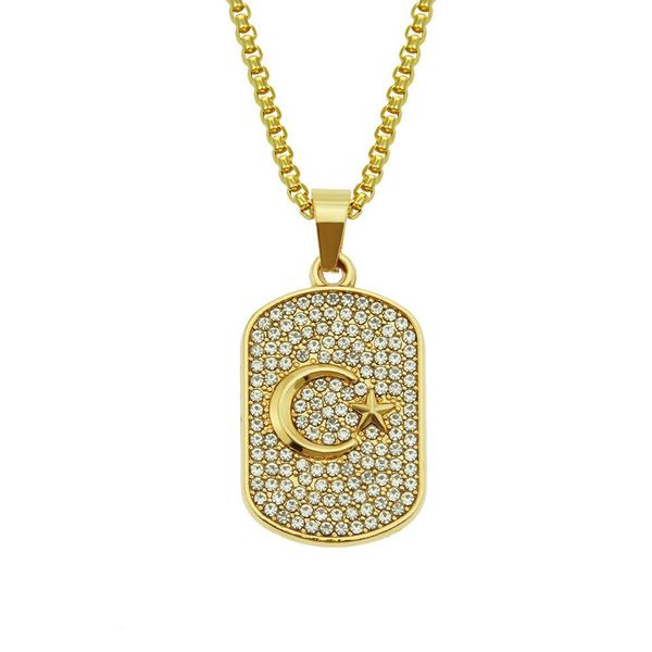 

2020 designer necklace personality diamond geometric pendant necklace trendy men's tide street popular sky new, Black