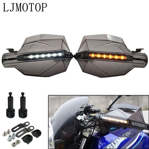 

motorcycle hand guard handle protector handguard with led signal light for c600 c650 c650gt sport f650gs f700gs f800r buell