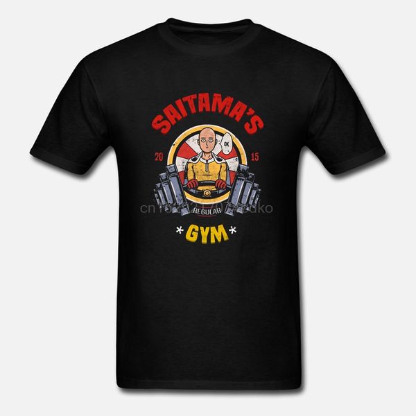 

один удар man футболка saitamas gym манга серия tshirt
