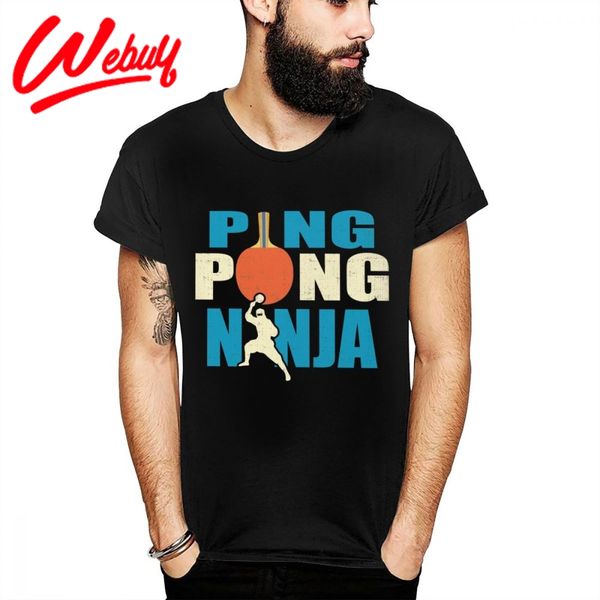 

retro ping pong ninja table tennis t shirt for man s-6xl popular custom desgin comfortable cotton t-shirt