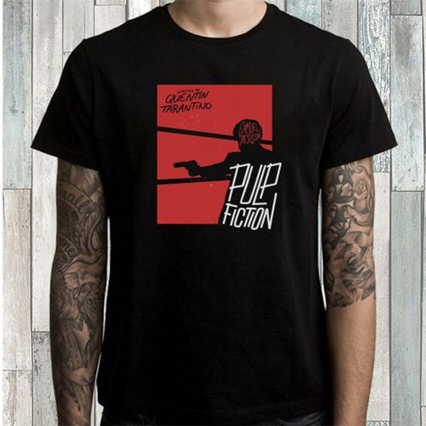 

pulp fiction ретро плакат фильма men's черная футболка размер s m l xl 2xl 3xl ретро o neck tee shirt