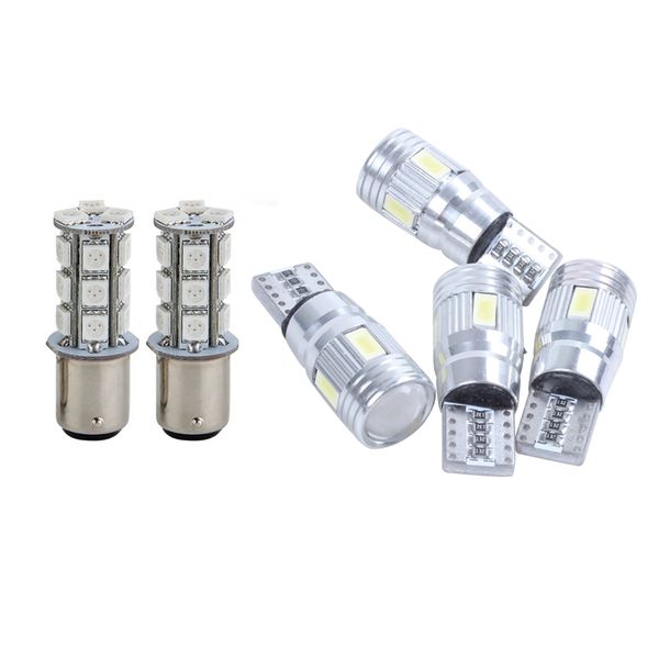 

6 pcs light:2 pcs 18 red led flash car signal slight & 4 t10 canbus auto vehicle led bulb car lamp 6000-6500k