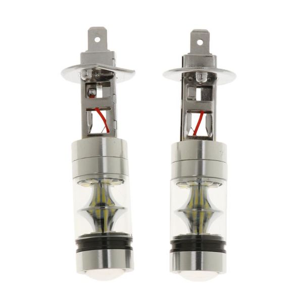 

2x h1 10000k 100w led 20smd projector fog driving drl light bulbs white