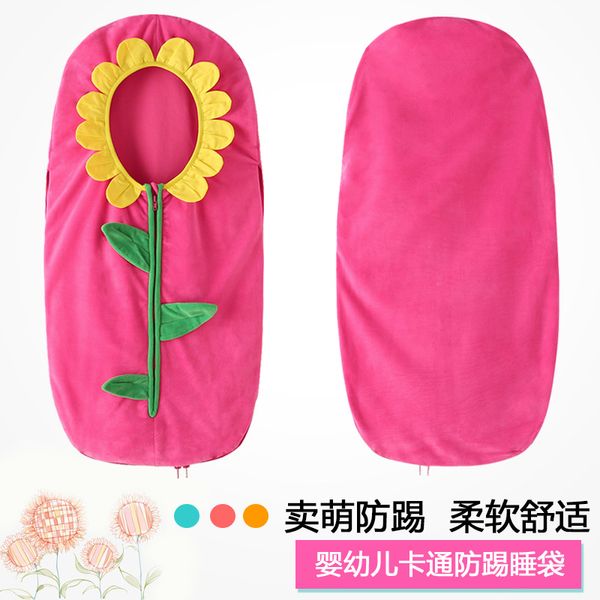 

sunflower sleeping bag 2020 summer new baby air conditioner is kicked by pure cotton cartoon vest