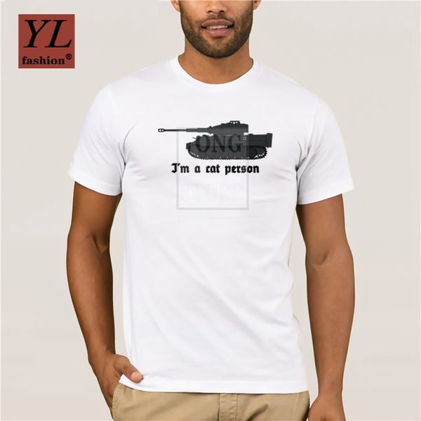 

men printing short sleeve tshirt trend tiger tank cat person ww2 personality t shirt