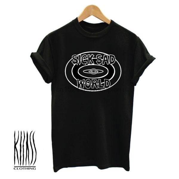 

kllass sick sad world t-shirt mens goth club rave festival party cool classic